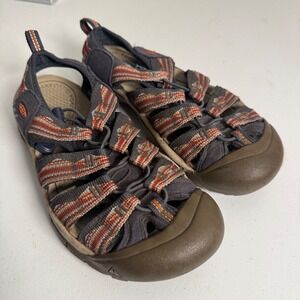 KEEN Newport H2 Sandals Womens 7.5 Gray Orange Waterproof Hiking Gorpcore Shoe